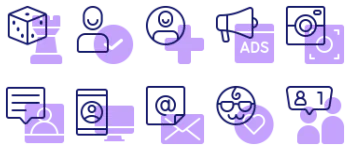 Активность в социальных сетях набор иконок