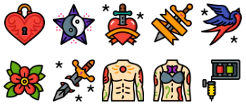 Tattoo icon pack