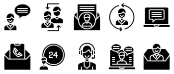 Contact And Message набір іконок