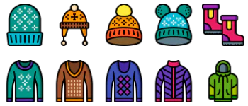 Winter Clothing icon pack