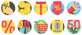 Black Friday gói biểu tượng