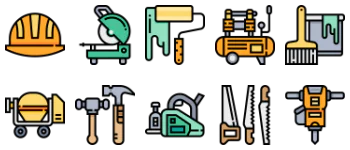 Construction Tools Icon-Paket