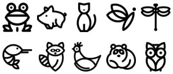 Minimal Animals paquete de iconos