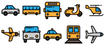 Transportation vehicles набір іконок