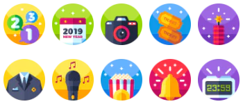 New Year gói biểu tượng
