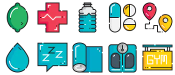 Healthy life Icon-Paket