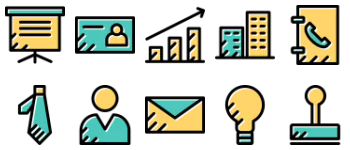 Business and office Elements pakiet ikon