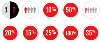 Info Graphics Red Icon-Paket