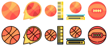 Basketball icon pack