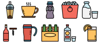 Напиток набор иконок