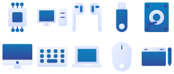 Аппаратное обеспечение и устройства набор иконок