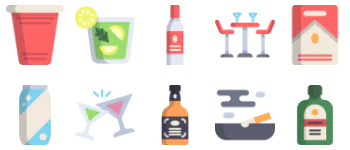 Бар и Паб набор иконок