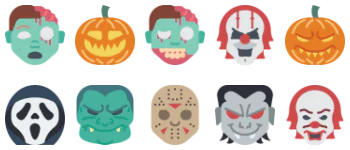 Horror Emojis jeu d'icônes