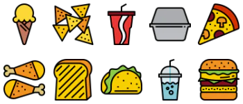 Food and beverage icon pack