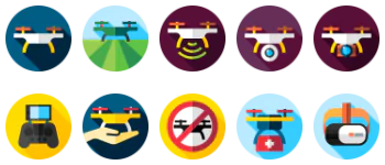 Drones icon pack