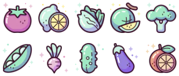 Fruits and vegetables gói biểu tượng