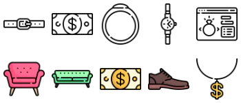 Luxury shop icon pack