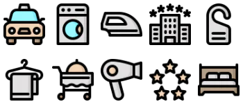 Hotel paquete de iconos