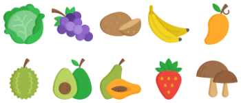 Fruits & Vegetables paquete de iconos