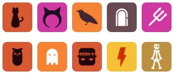 Color Halloween Elements paquete de iconos