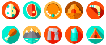 Доисторический набор иконок