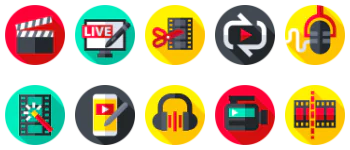 Audio and Video Edition pacote de ícones
