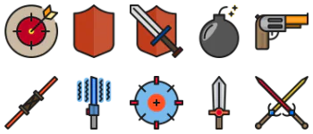 Оружие набор иконок
