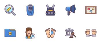 Полиция набор иконок