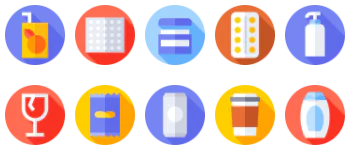 Packaging paquete de iconos