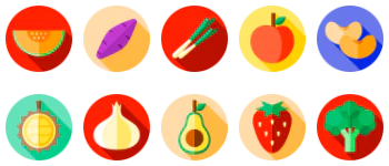 Fruits & Vegetables набір іконок