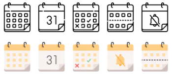 Calendar and Date icon pack