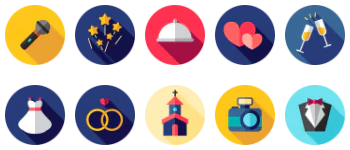 Свадьба набор иконок