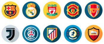 Football shields icon pack