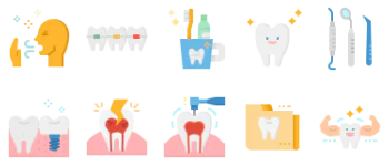 Стоматологический набор иконок