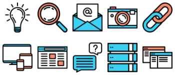 Linear Color SEO набір іконок