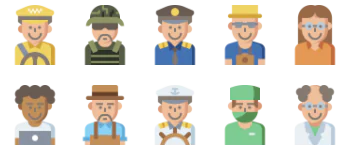 Occupations and Avatars Icon-Paket