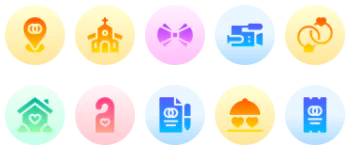 Wedding paquete de iconos