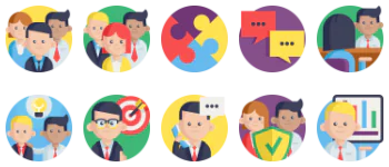 Командная работа набор иконок