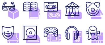 Развлечение набор иконок