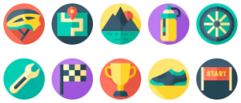 Bicycle Racing jeu d'icônes