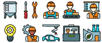 Manufacturing jeu d'icônes