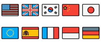 Flags jeu d'icônes
