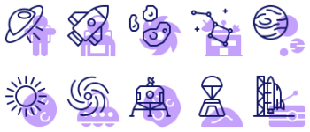 Космос набор иконок