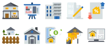 Real estate paquete de iconos