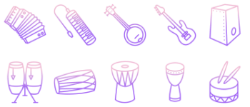 Music Instruments paquete de iconos