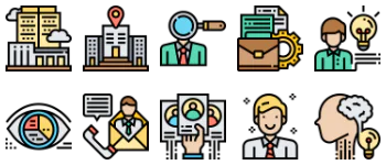 Job and Resume gói biểu tượng