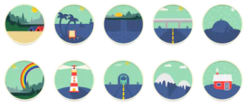 Scenery icon pack