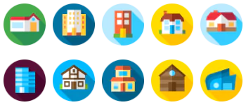 Type of houses набор иконок