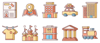 Summer Travel Icon-Paket