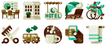 Размещение набор иконок